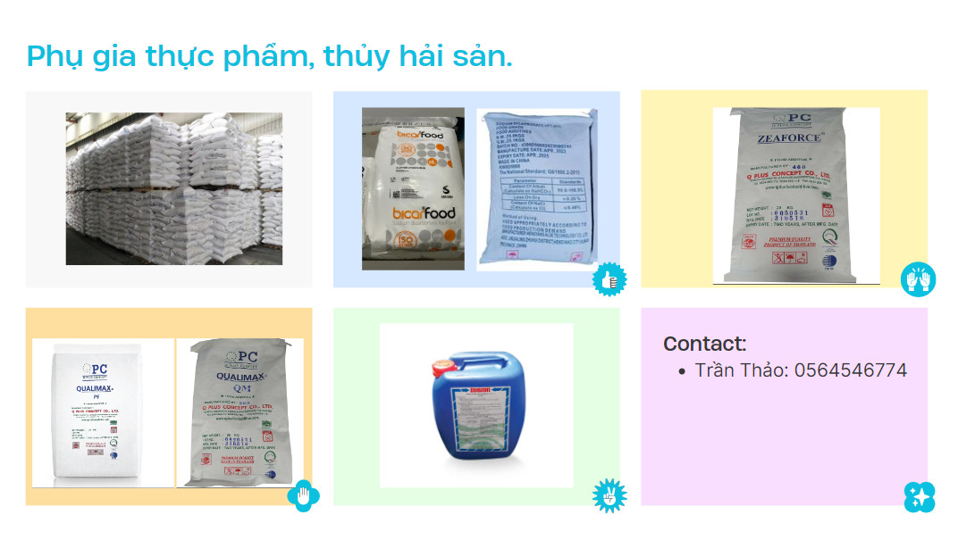 PHỤ GIA THỰC PHẨM , THỦY HẢI SẢN